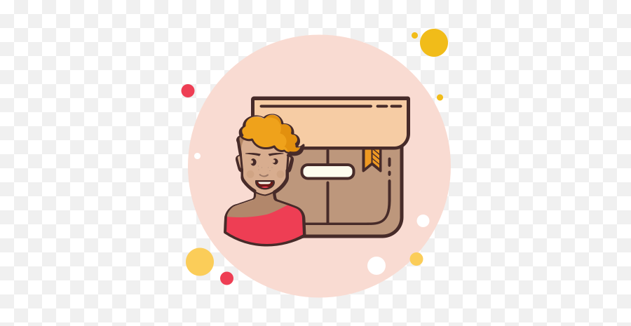 Short Curly Hair Girl Product Box Icon - Girl Box Icon Png Emoji,Curly Hair Emoji