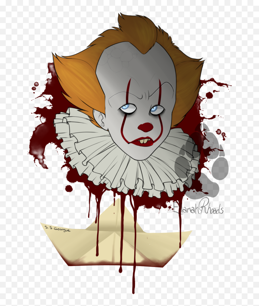 Easy Drawings Of Pennywise The Clown - Pennywise Drawing Cartoon Emoji,Penn...