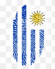 Uruguay Flag Fingerprint - Huella Emoji