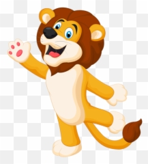 Emoticon Smileys Clip Art Animals - Cartoon Lion Waving Emoji,Arms Up Emoticon