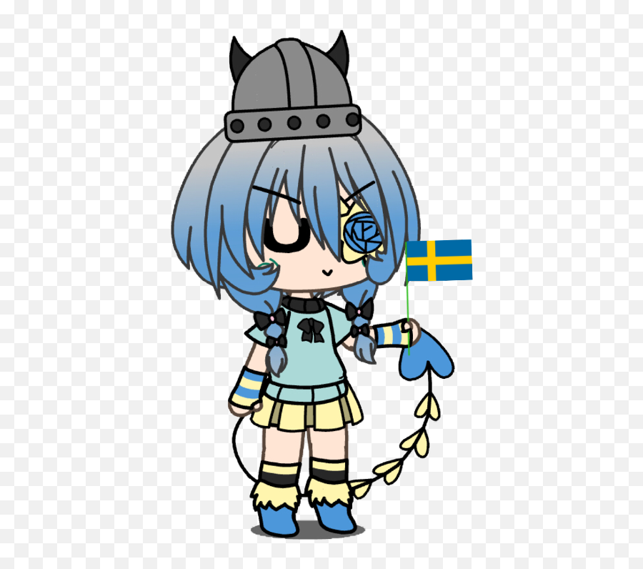 Bork 00 Bork Gachalife Owo Sweden Flag - Cartoon Emoji,Sweden Flag Emoji