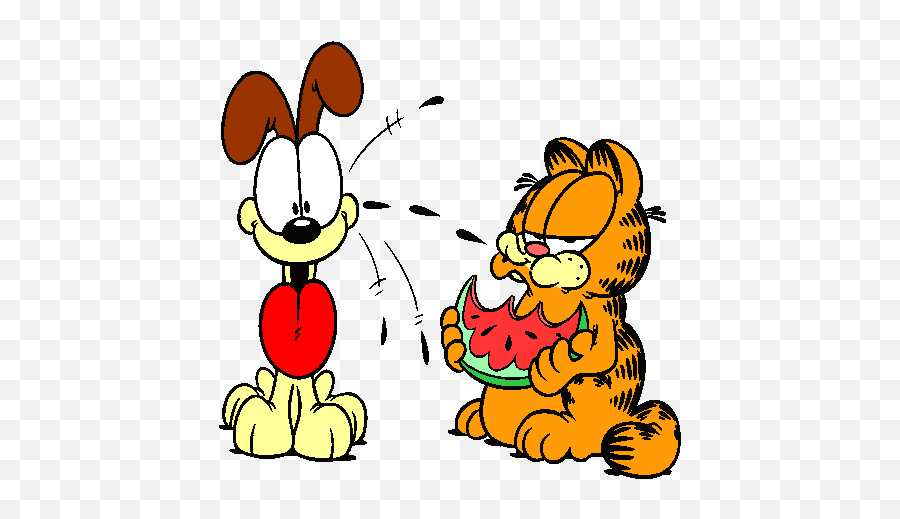 Odie Garfield - Garfield And Odie Cartoon Emoji,Cheesehead Emoji