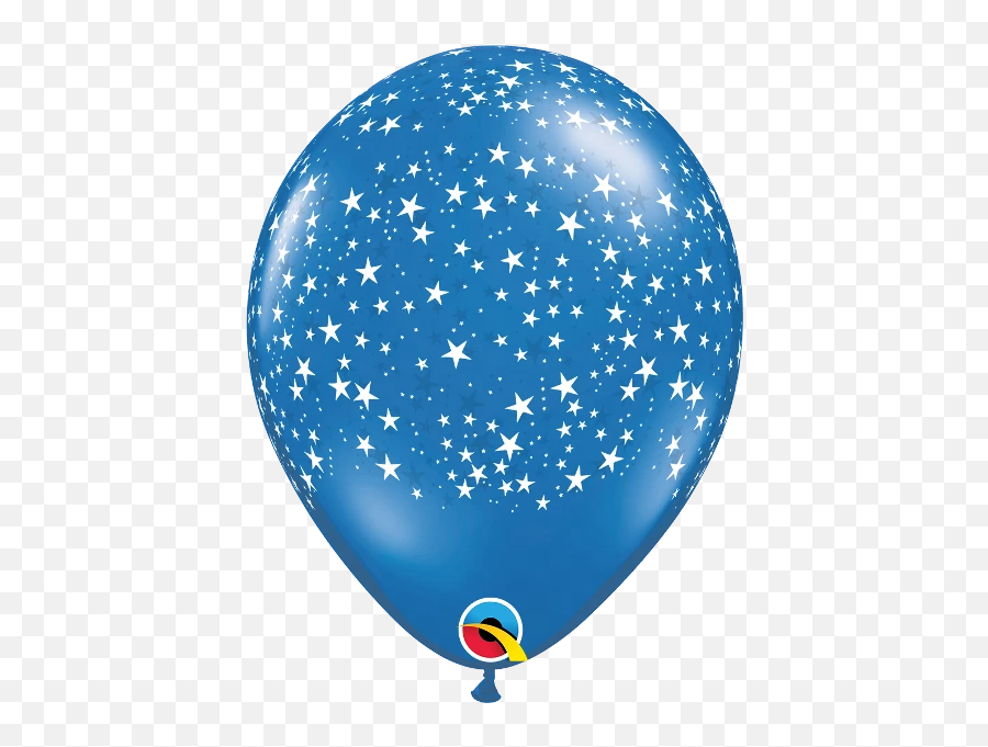 Stars A Round Sapphire Blue Balloon - Balloon Emoji,Blue Balloon Emoji