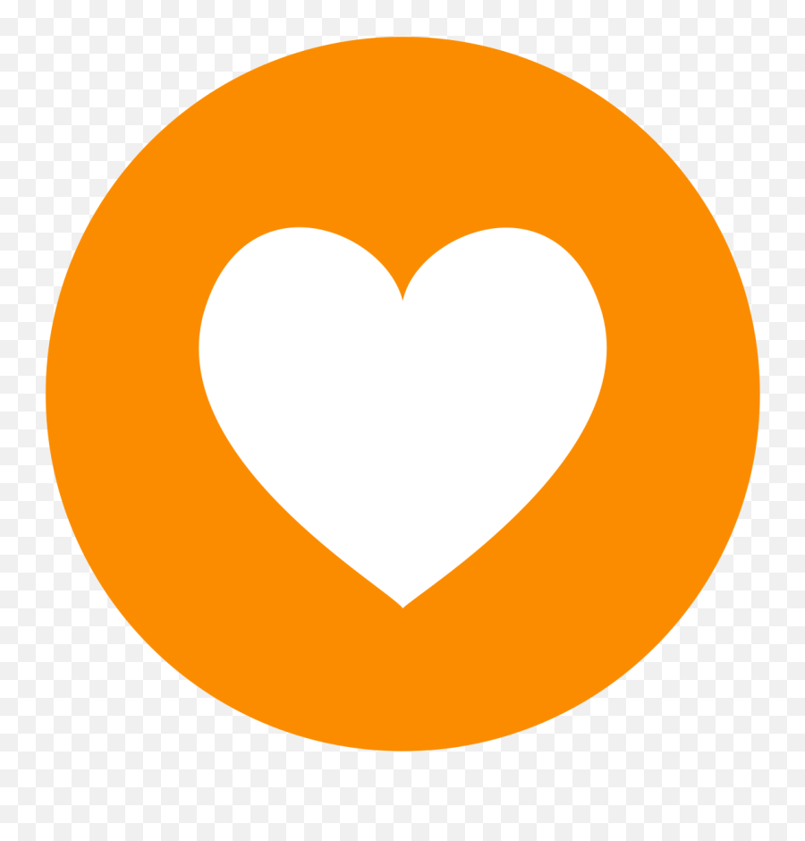 Eo Circle Orange White Heart - Blue Circle White Heart Emoji,Orange Heart Emoji