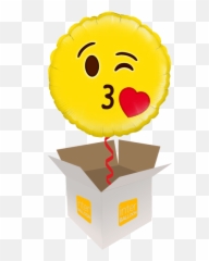 Emoji Helium Balloons Delivered In The - Transparent 13th Birthday Balloon,Blush Emoticon