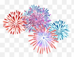 Watercolor Fireworks Lights Redwhiteandblue Independanc - Transparent Emoji