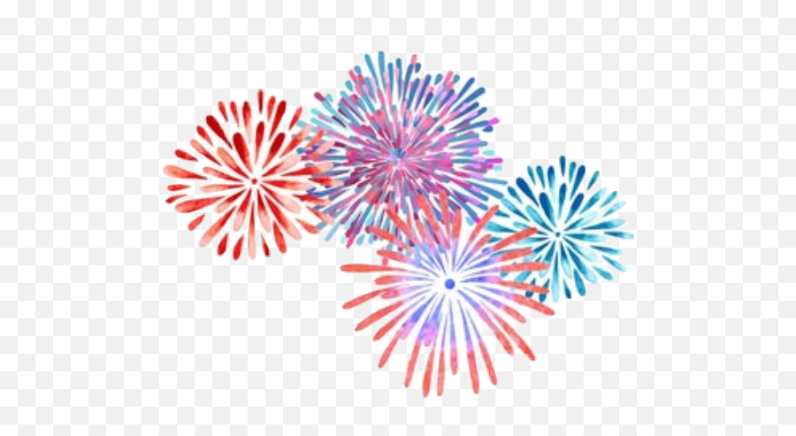 Watercolor Fireworks Lights Redwhiteandblue Independanc - Transparent Watercolor Fireworks Emoji,Firework Emoji