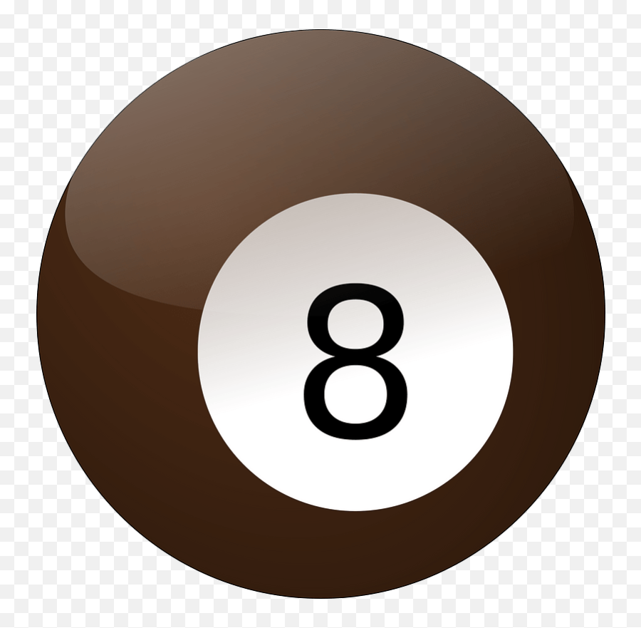 Black Pool 8 Ball Clipart - Aros De Tela Emoji,Eight Ball Emoji