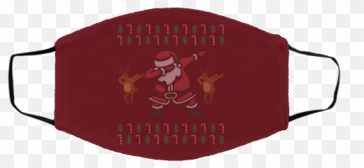 Dabbing Santa Ugly Christmas face mask - QFinder Trending Leicester City Face Mask Emoji