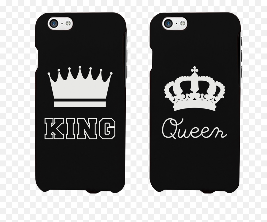 King And Queen Matching Couple Phone Cases Set Couples - Cute Couple Iphone 6 Cases Emoji,King And Queen Emoji