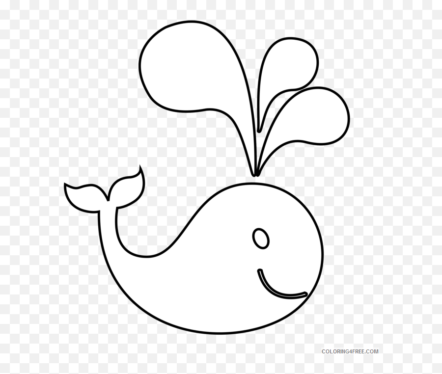 Whale Outline Coloring Pages Whale - Dot Emoji,Free And Whale Emoji