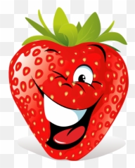 Emoticons Images - Cartoon Strawberry Face Emoji,Obscene Emoji