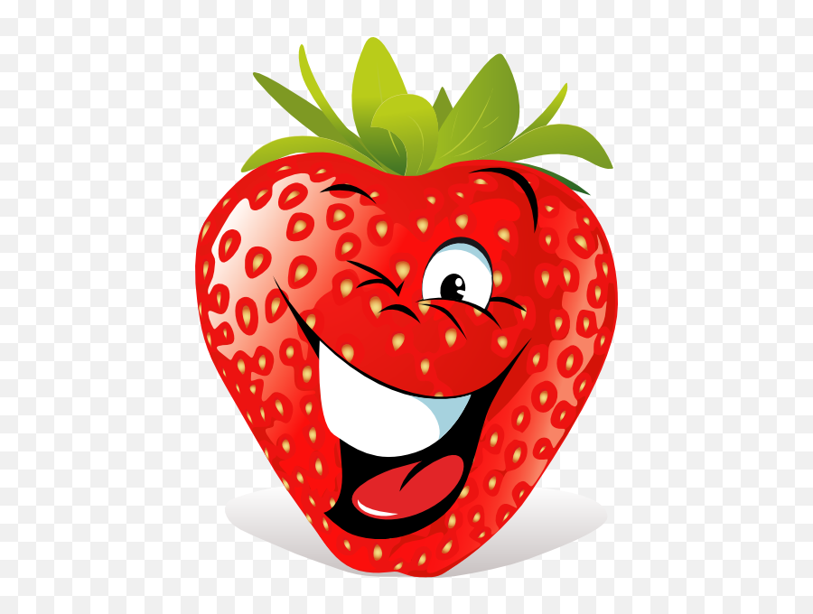 Emoticons Images - Cartoon Strawberry Face Emoji,Obscene Emoji