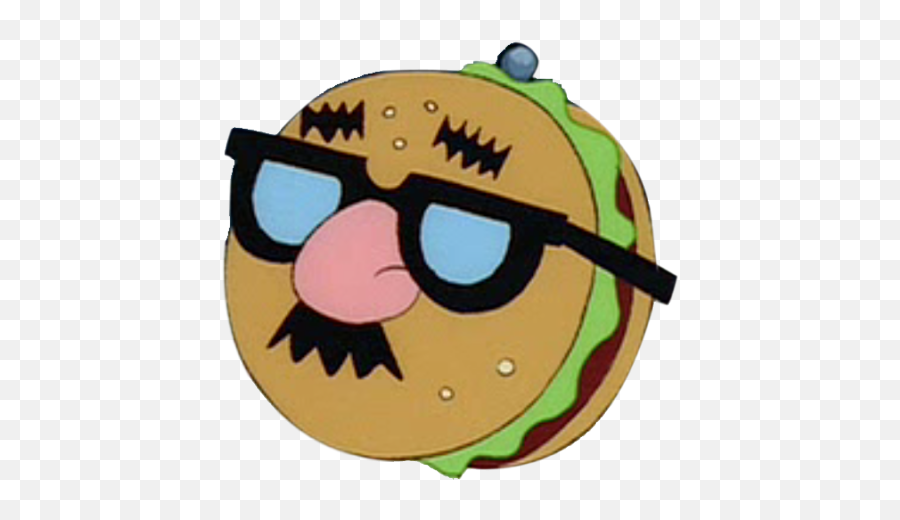 Krabbypattymask - Spongebob Krabby Patty With Glasses Emoji,Mask Emoji