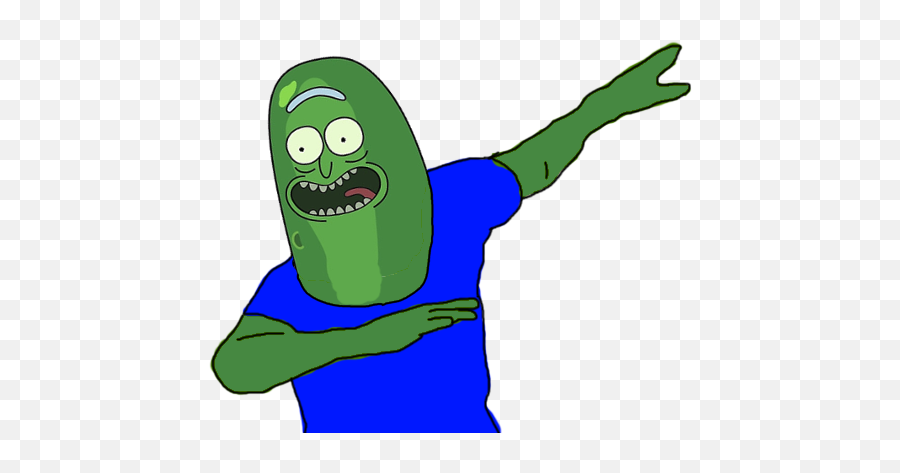 Dabbot - Pickle Rick Dabbing Emoji,Pickle Emoji