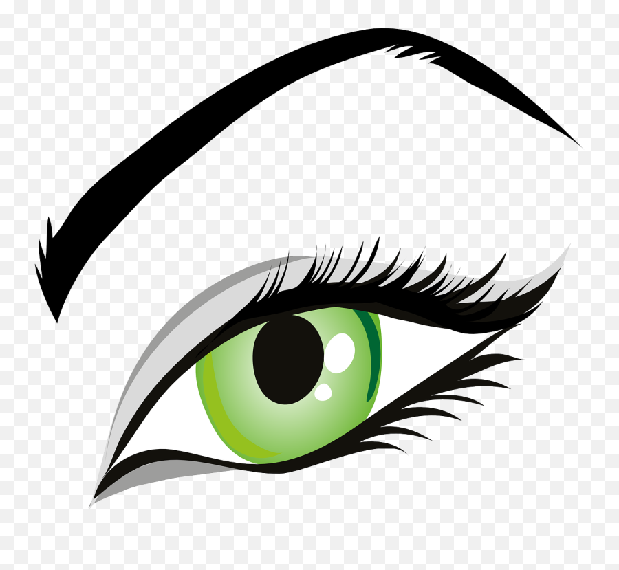 Eye Green Eyes Iris Eyelid Eyebrows - Eye Clipart Emoji,Staring Emoticon