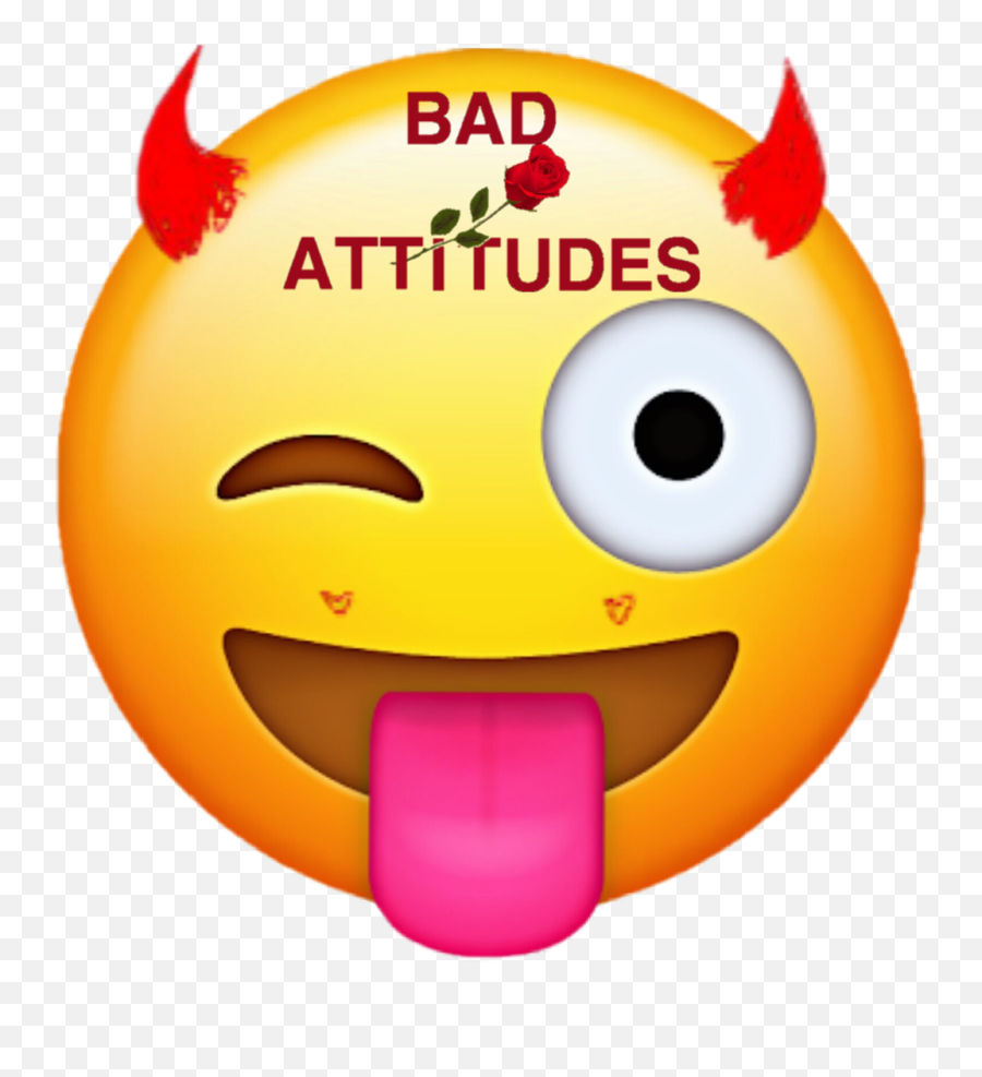 Emoji Bad Attitude Devil Evil - Smiley Tongue Png,Bad Emoji