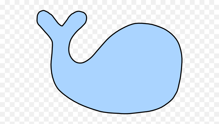 Blue Whale Outline Clip Art At Vector - Shape Of A Whale Emoji,Blue Whale Emoji