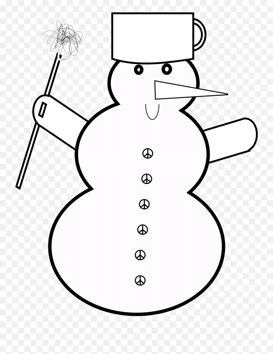 Elegant Snowman Clipart - Clip Art Emoji,Black Snowman Emoji
