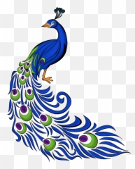 Simple Peacock Clipart Black And White Free - Peacock Clipart Png Emoji,Peacock Emoji