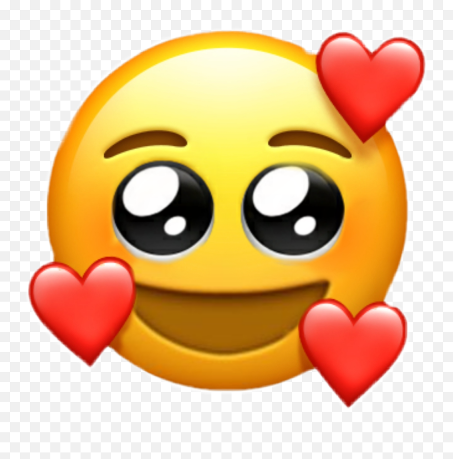 Emoji Emotions Smile Cool Eyesmile - Heart Face Emoji Png,Emoji Smile