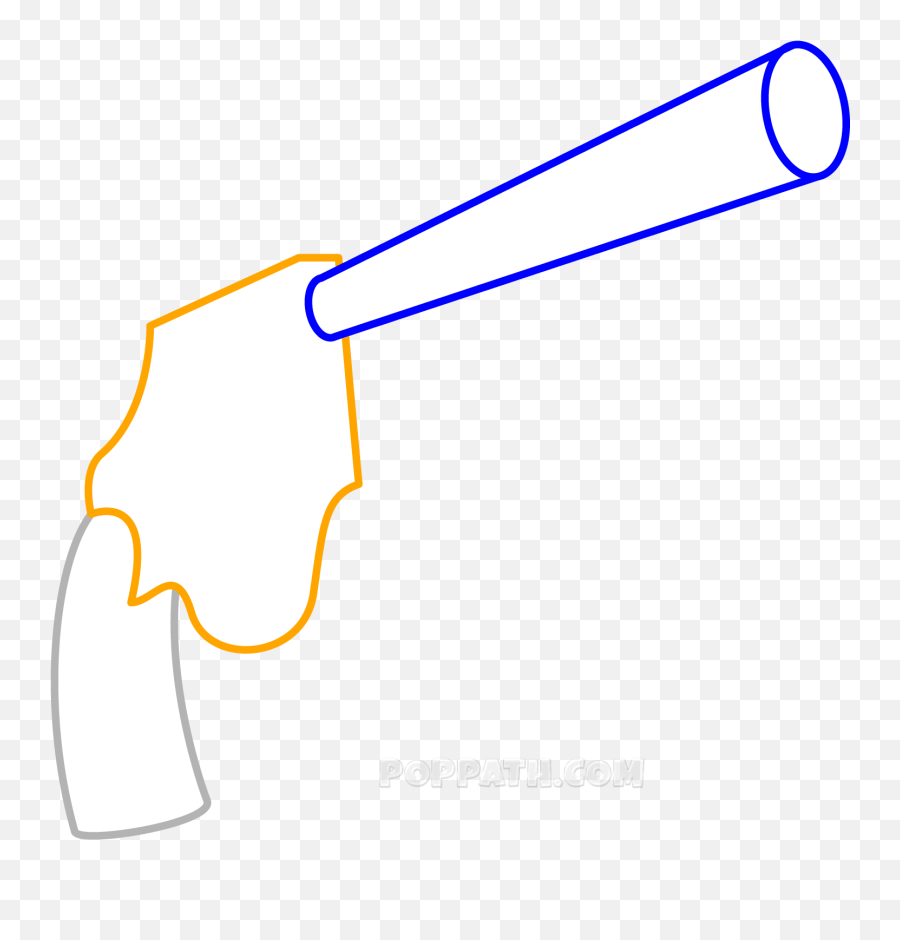 How To Draw An Easy Gun U2013 Pop Path - Clip Art Emoji,Gun Emojis