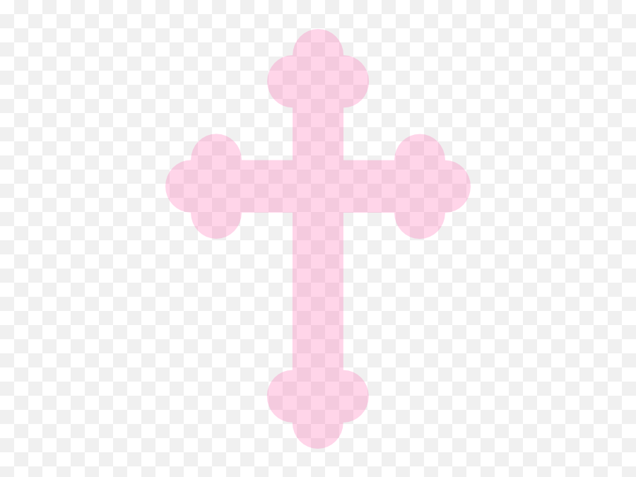 Cross Baptism Clipart - Pink Christening Cross Emoji,Orthodox Cross Emoji