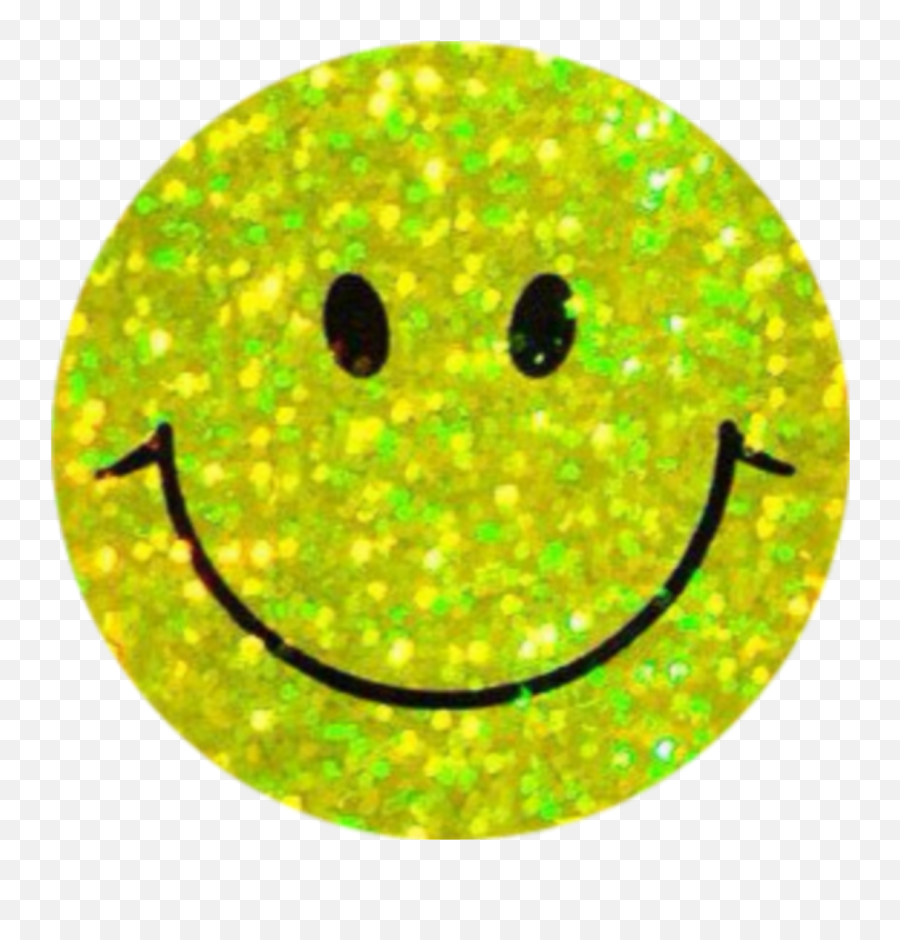 Smiley Glitter Nostalgia Sticker - Smiley Png Aesthetic Emoji,Emoticon Stickers