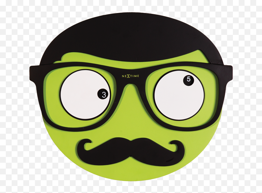 Clipart Mustache Square Glass Clipart Mustache Square Glass - Wall Clock Emoji,Is There A Mustache Emoji