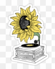 93 Best Tumblr stickers images Stickers - Sunflower Record Player Emoji