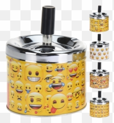 EMOJI MINTÁS FÉM HAMUTARTÓ 95X8CM - Cylinder