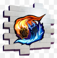 Fortnite Fire V Ice Common Spray - Fire Vs Ice Fortnite Spray Emoji,Fortnite Emojis
