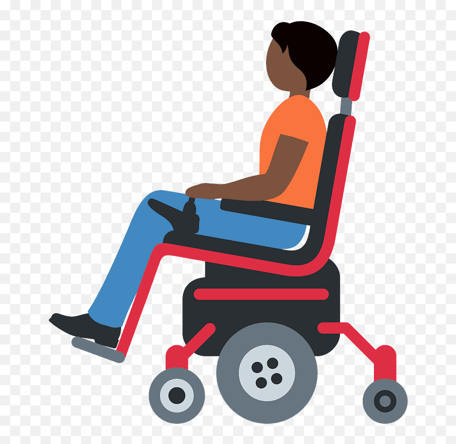 Motorized Wheelchair Emoji Clipart - Man In Motorized Wheelchair Emoji,Wheel Chair Emoji