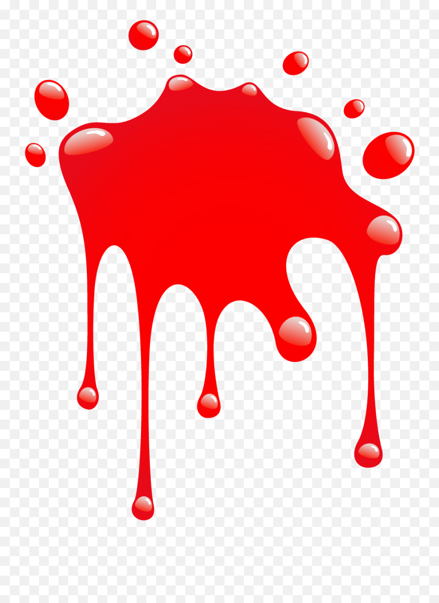 Red Drip Splat Sticker By Jillian Michelle Pauley - Red Paint Splatter Clip Art Emoji,Splat Emoji