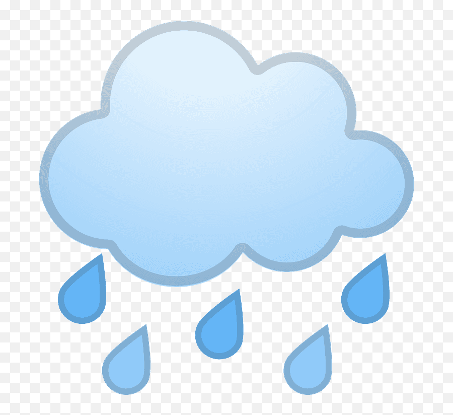 Cloud With Rain Emoji Clipart - Dot,Rain Emoji Png
