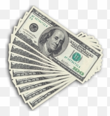 Dollars Banknote Transparent - Hundred Bills Png Emoji