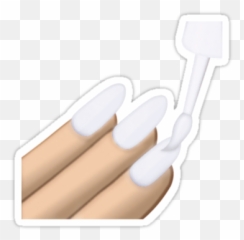 Download Hd Painting Nails Emoji Grande Black - Lump Hammer