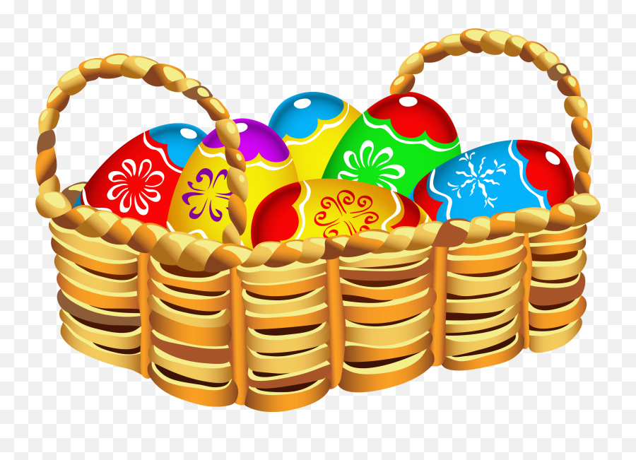 Basket Of Eggs Png Picture - Basket Of Easter Eggs Clipart Emoji,Easter Emojis