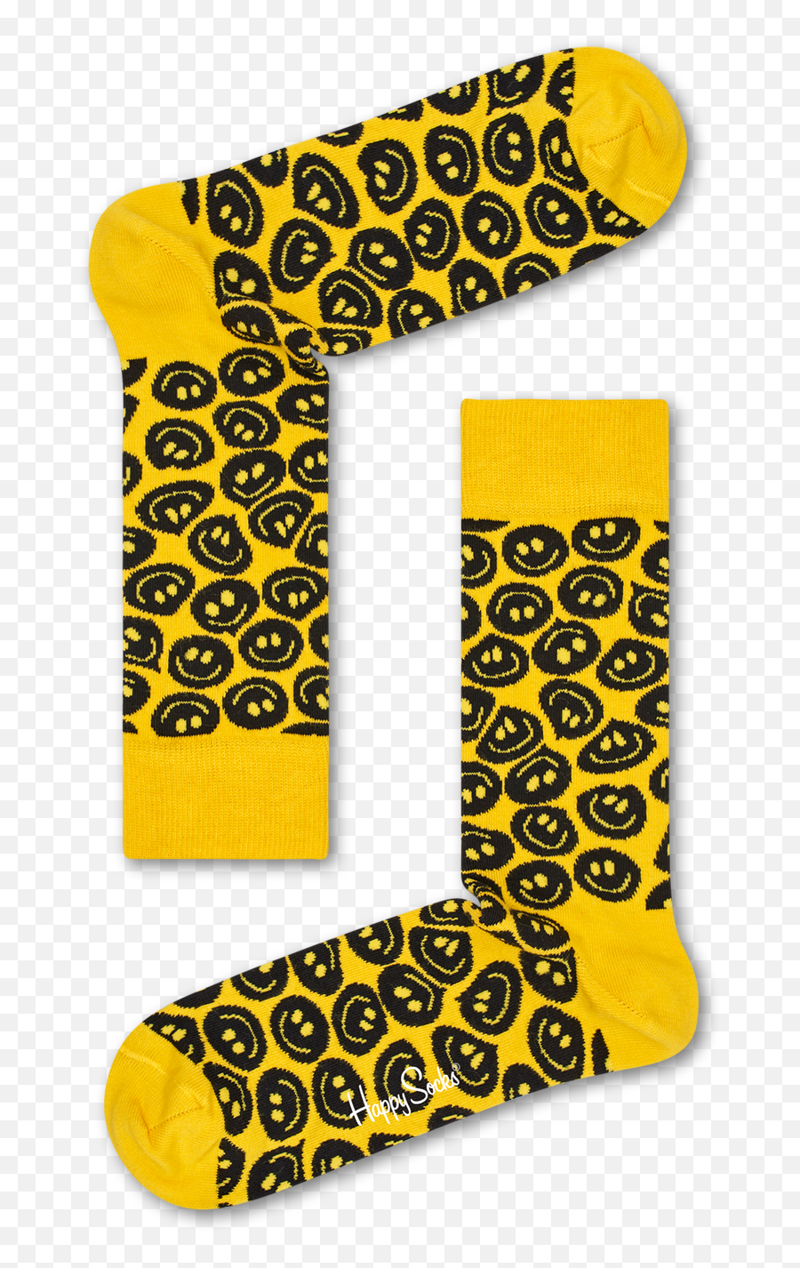 Twisted Smile Sock - Happy Socks Cheese Emoji,Black Emoji Socks