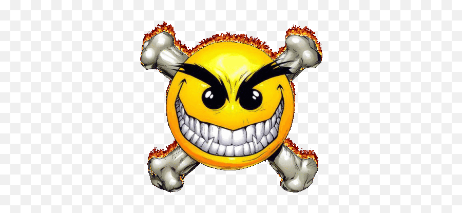Scary Skulls Animated - Evil Ernie Smiley Face Emoji,Evil Grin Emoji