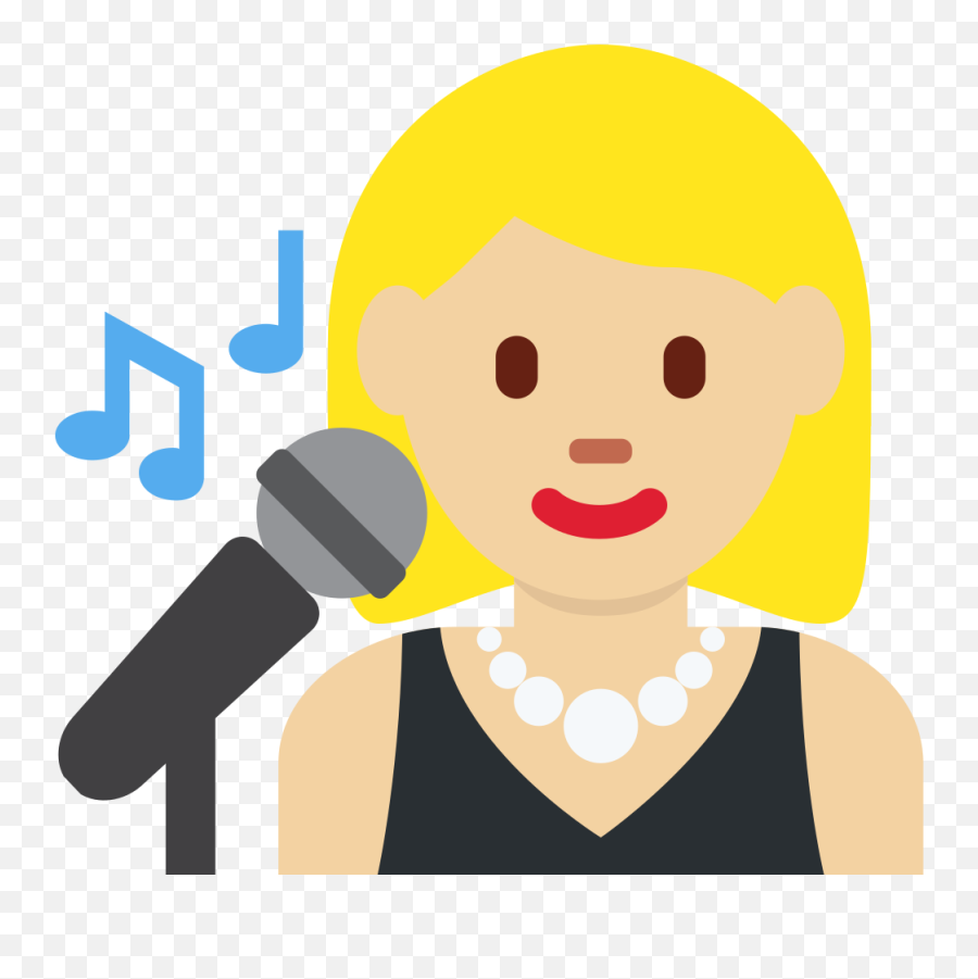 Twemoji2 1f469 - Man Singer Emoji,Microphone Emoji