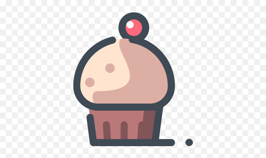 Cupcake With A Berry Icon - Free Download Png And Vector Iconos De Pasteles Png Emoji,Berry Emoji