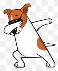 Dabbing Jack Russell Dog Funny Cool Dancing Puppy Dab - Funny Cartoon Jack Russell Emoji,Boxer Dog Emoji