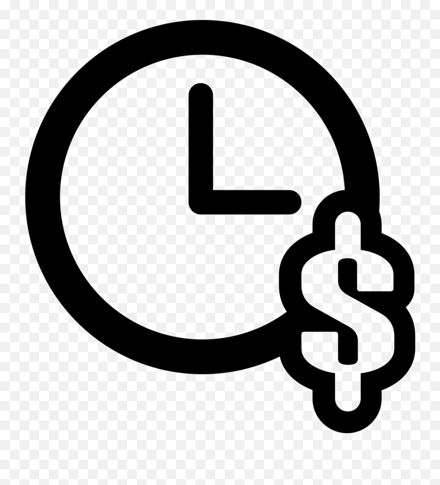 Clock With Dollar Symbol Svg Png Icon - Pay And Time Icon Emoji,Dollar Signs Emoji