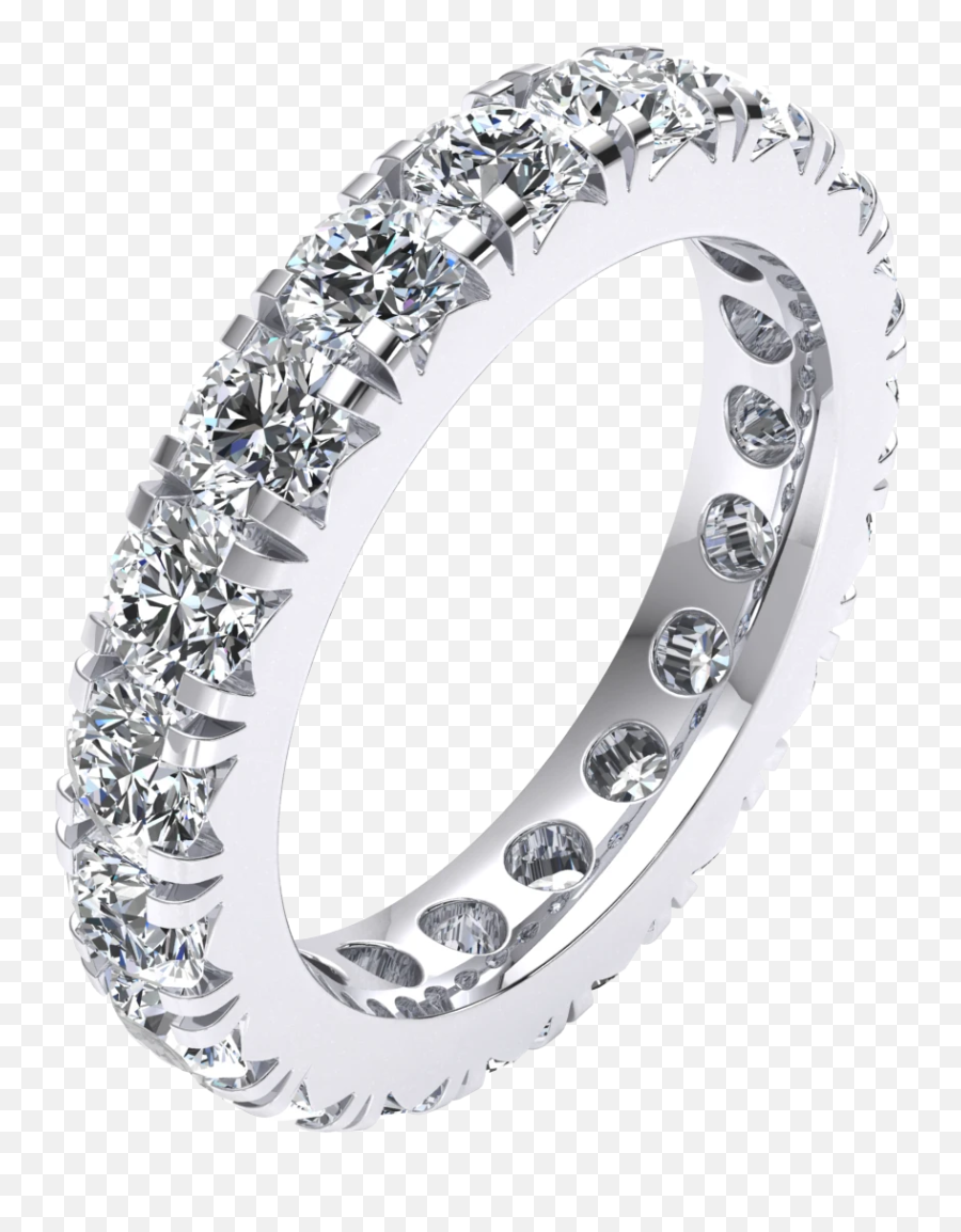 Ladies French Pavé Diamond Eternity Ring Wedding Band 950 - Solid Emoji,Wedding Ring Emoji
