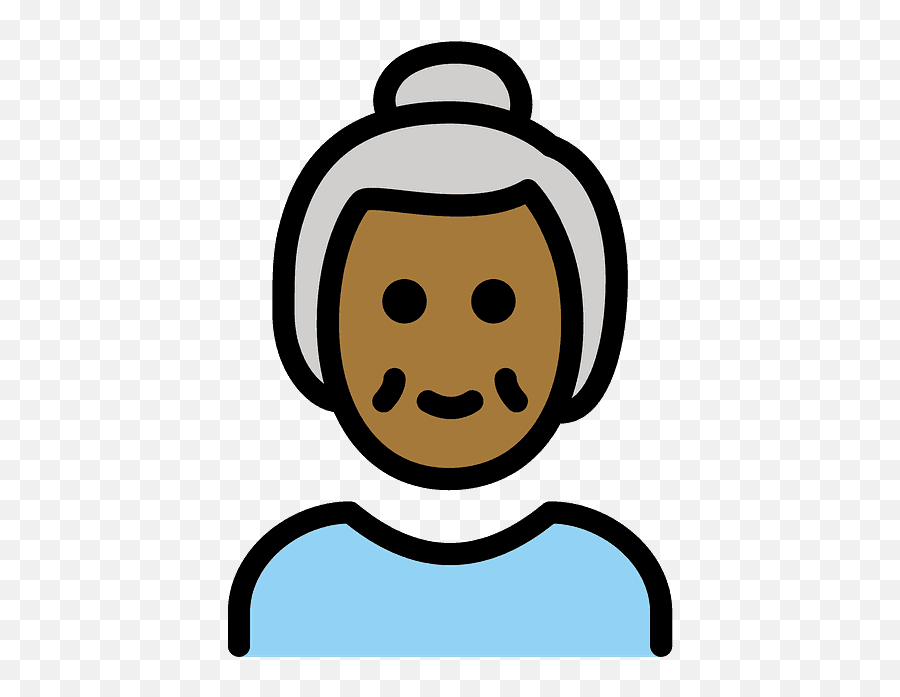 Old Woman Emoji Clipart - Adulto Mayor Emoticones,Old Android Emojis