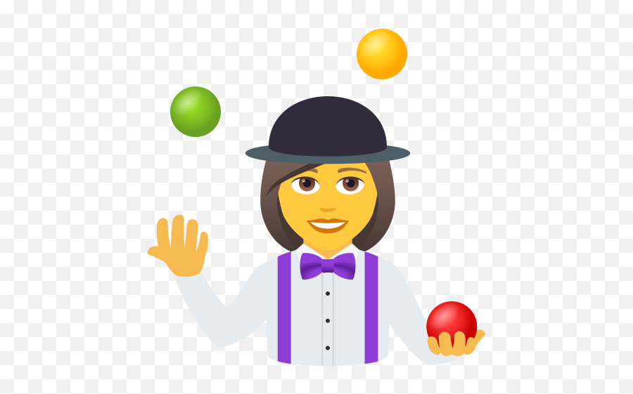 Emoji Female Juggling - Juggling Circus Transparent Gif,Fedora Emoji