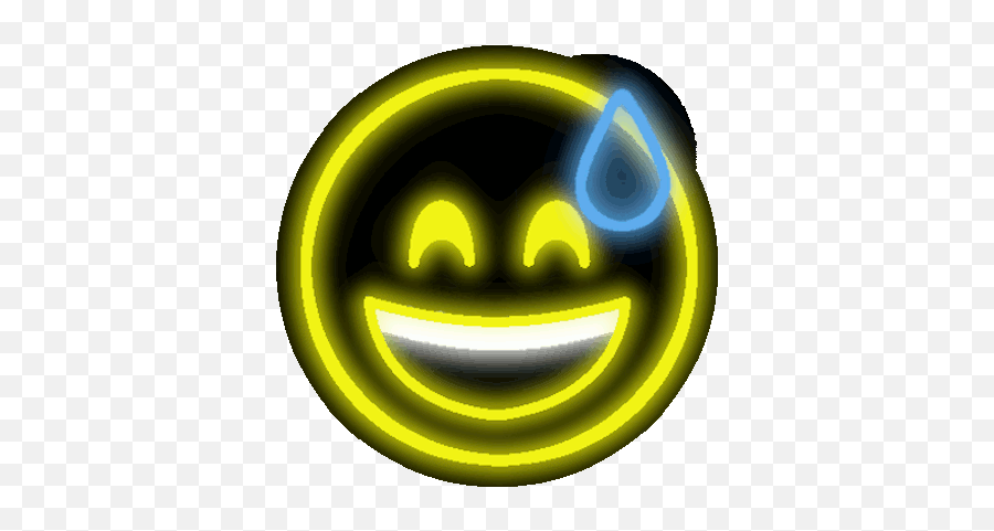 Neon Emoji Istickers 24 By Szymon Lapinski - Wide Grin,Hug Emoticon Iphone