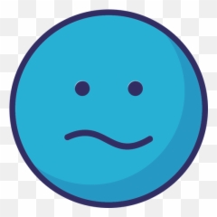 Bemused Face Emoji Icon Of Colored - Smiley