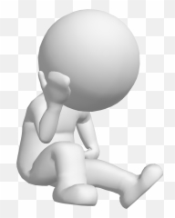 Png Person Thinking Emoji Thinking - Muñecos Blancos Para Presentaciones Power Point,Kneeling Emoji